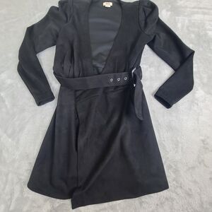 Jason Wu Elegant Black Long Sleeve Belted‎ Dress MSRP 395.00 Size XS